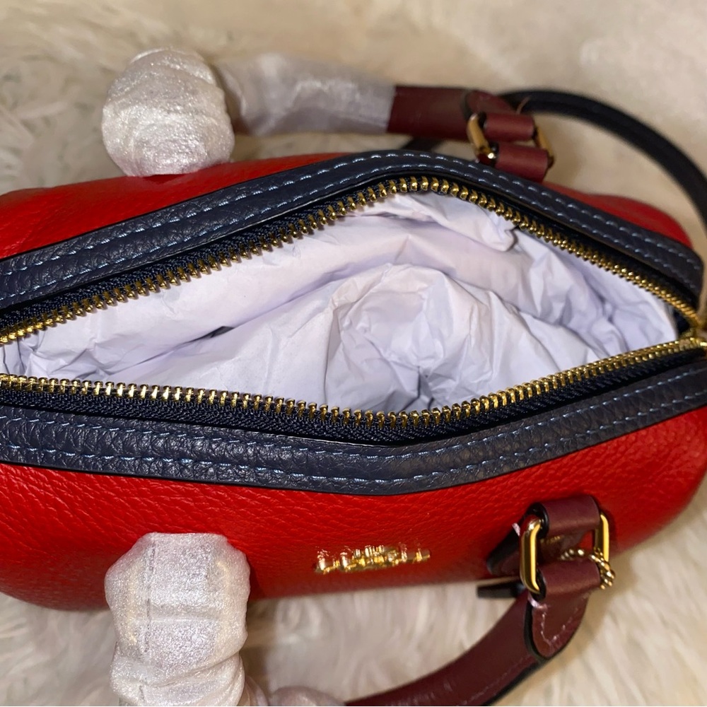 Coach ❤️💙❤️ leather mini rowan satchel crossbody bag purse New - Picture 7 of 12